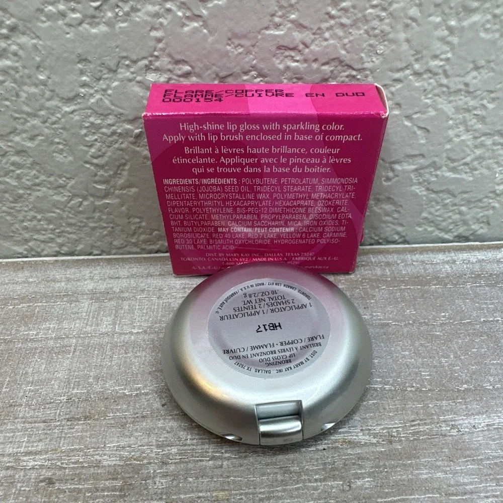 $9 🌙 MARY KAY SIGNATURE‎ BRONZING LIP GLOSS DUO FLARE COPPER NEW